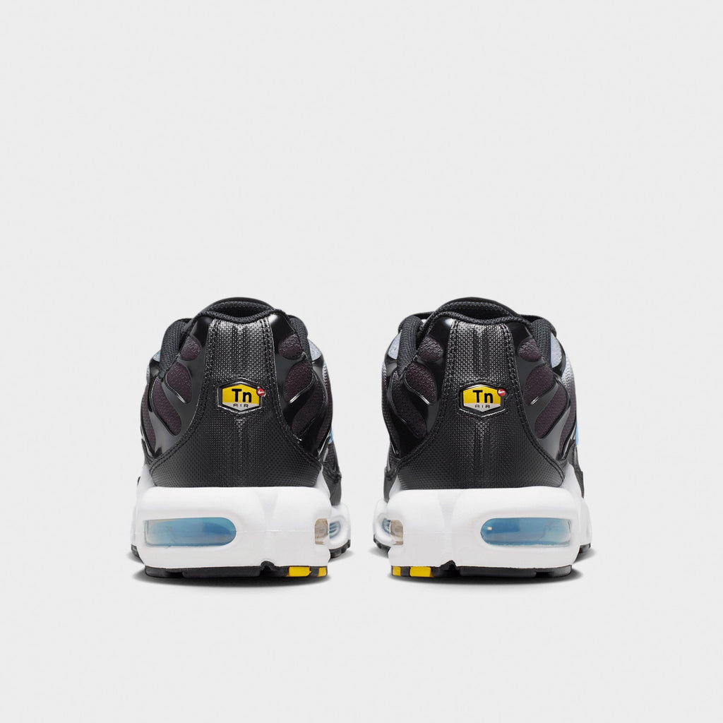 Men's Nike Air Max Plus Casual Shoes - Black/Light Smoke Grey/White/Football Blue - view 4