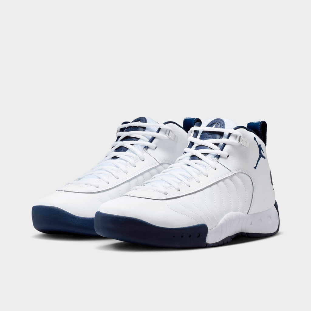 Men's Air Jordan Jumpman Pro Basketball Shoes - White/Metallic Silver/Midnight Navy - view 2