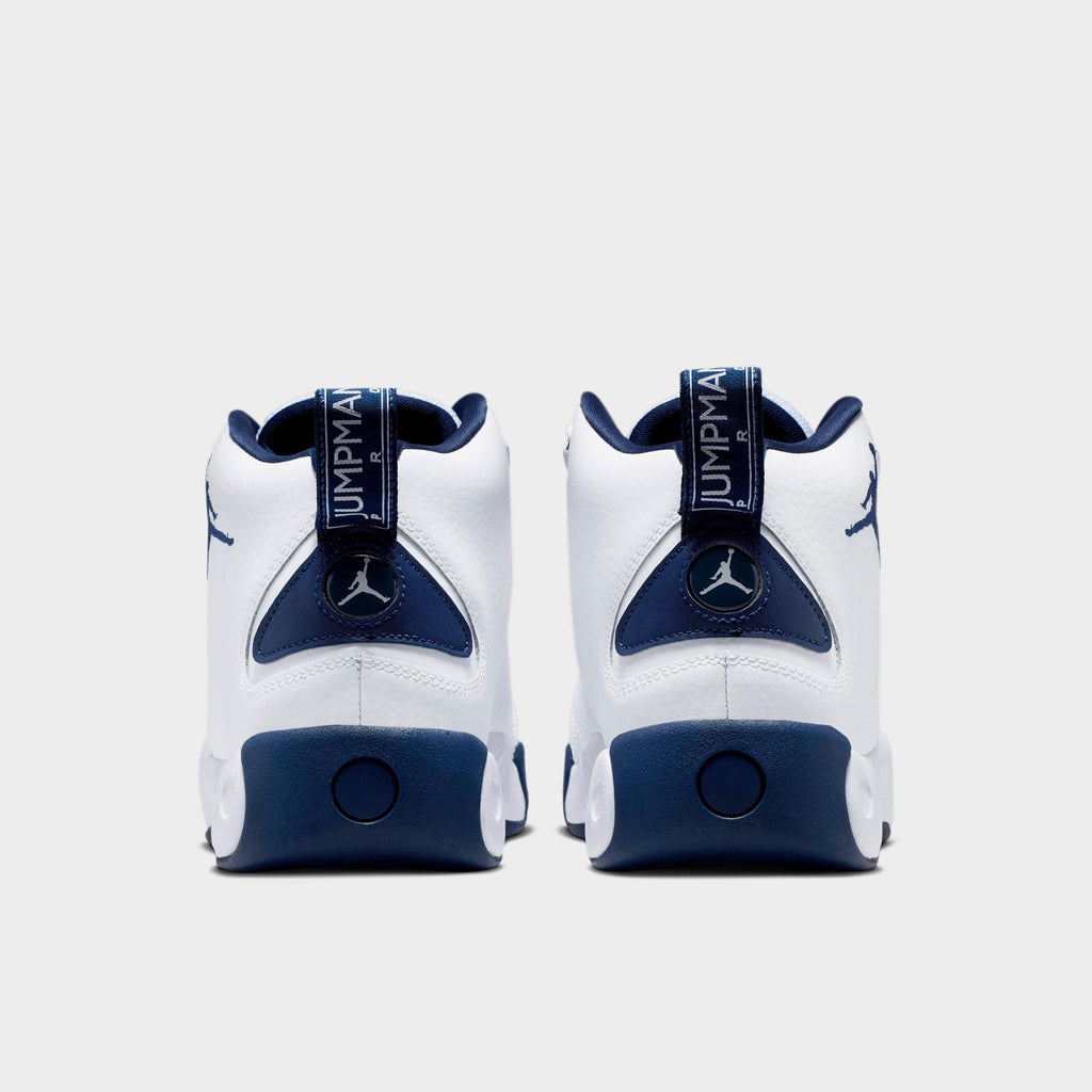 Men's Air Jordan Jumpman Pro Basketball Shoes - White/Metallic Silver/Midnight Navy - view 4