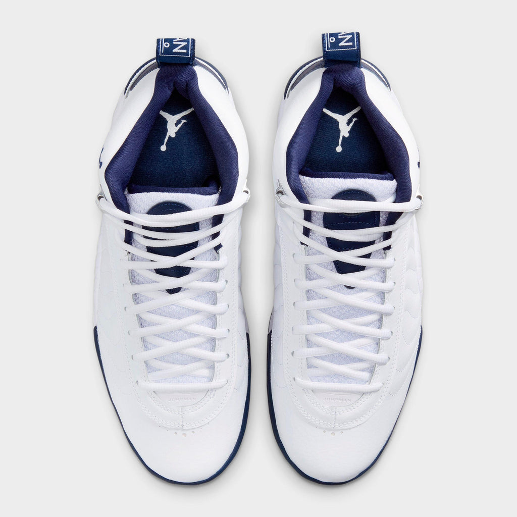 Men's Air Jordan Jumpman Pro Basketball Shoes - White/Metallic Silver/Midnight Navy - view 5