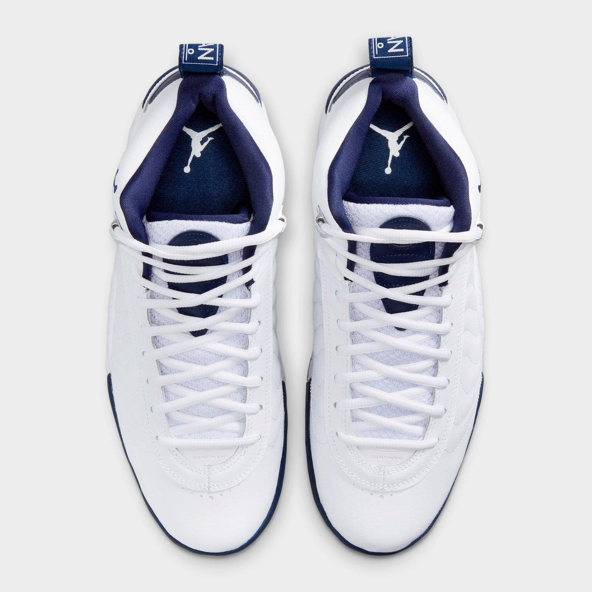 Men's Air Jordan Jumpman Pro Basketball Shoes - White/Metallic Silver/Midnight Navy - view 5