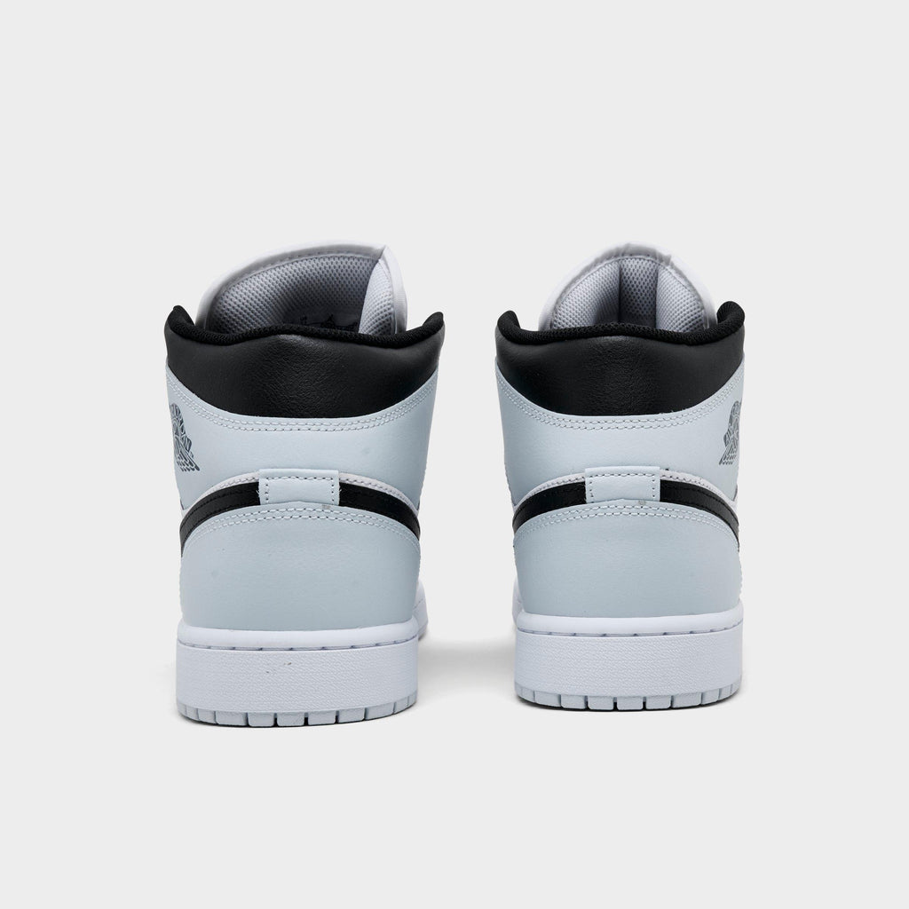 Men's Air Jordan Retro 1 Mid Casual Shoes - Black/Aura/White/Squadron Blue - view 4