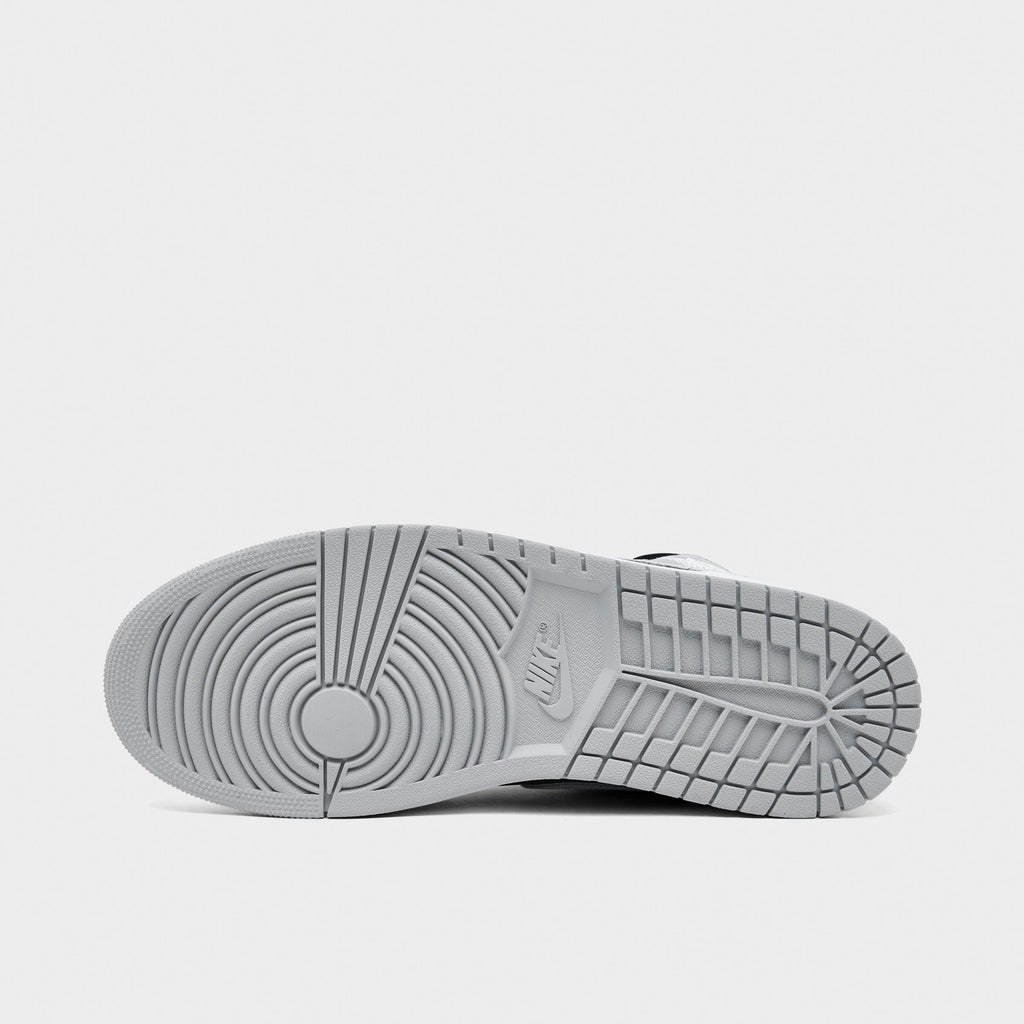 Men's Air Jordan Retro 1 Mid Casual Shoes - Light Smoke Grey/Black/White - view 6