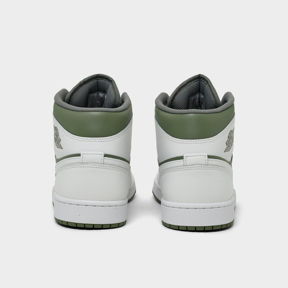 Men's Air Jordan Retro 1 Mid Casual Shoes - Summit White/Vintage Lichen - view 4