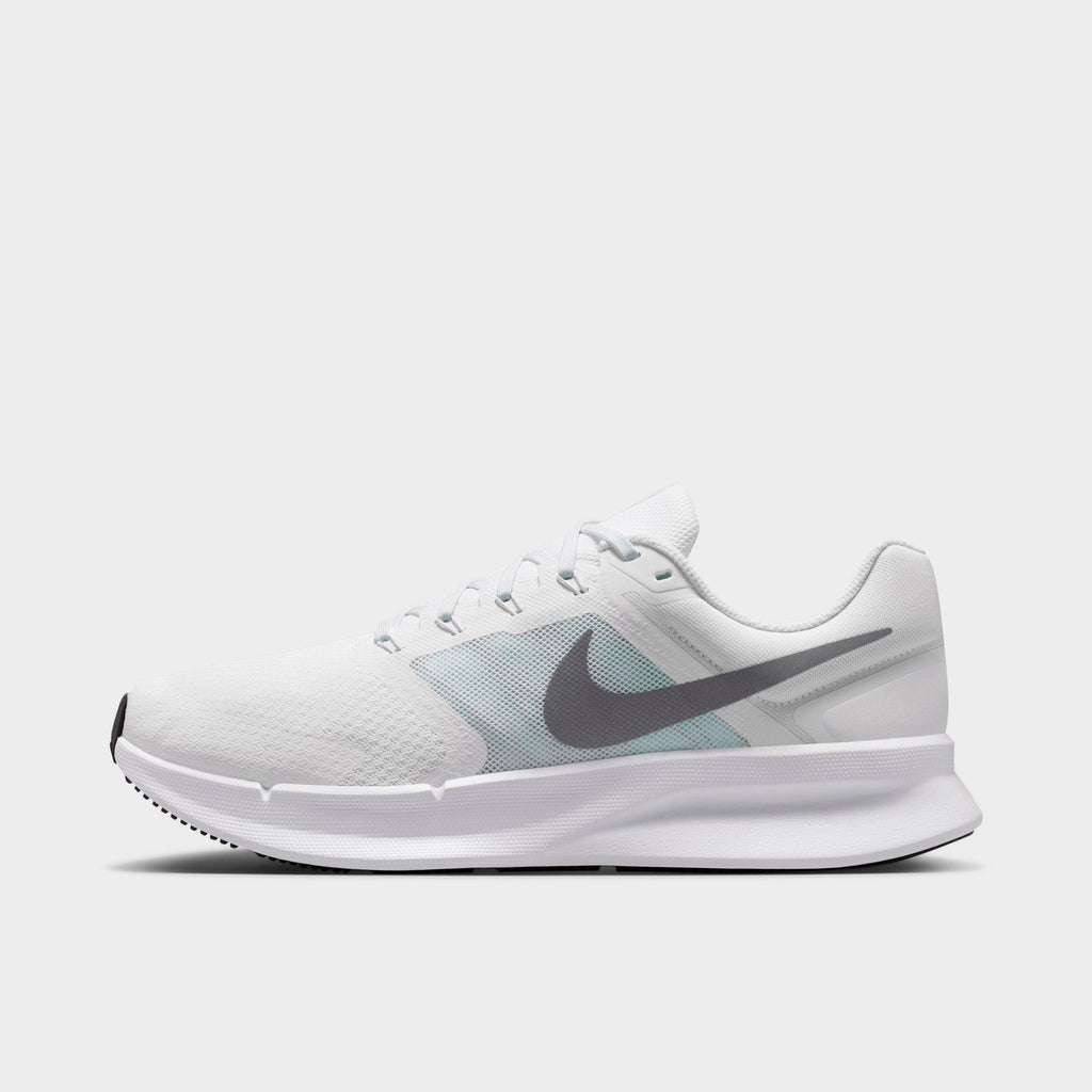 Men's Nike Run Swift 3 Running Shoes - Summit White/White/Black/Metallic Silver