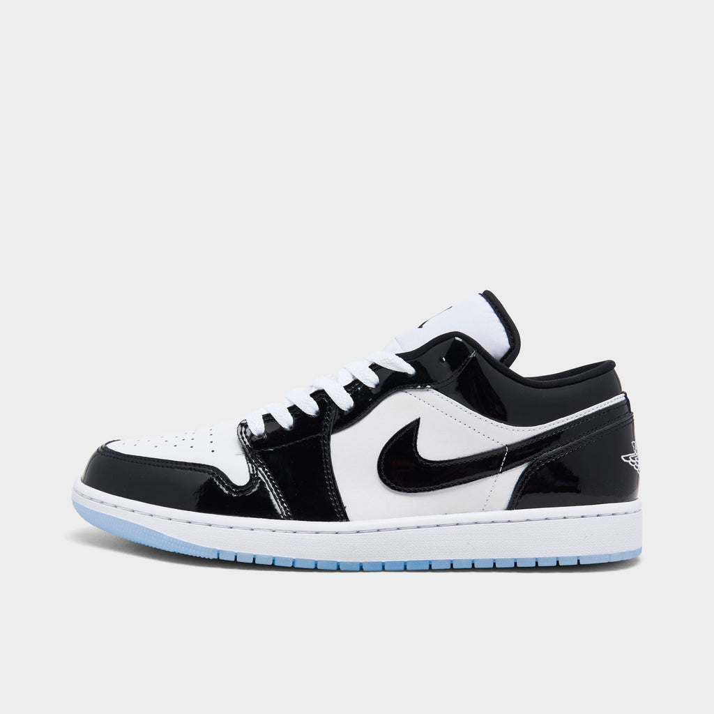 Men's Air Jordan Retro 1 Low Casual Shoes - White/Black