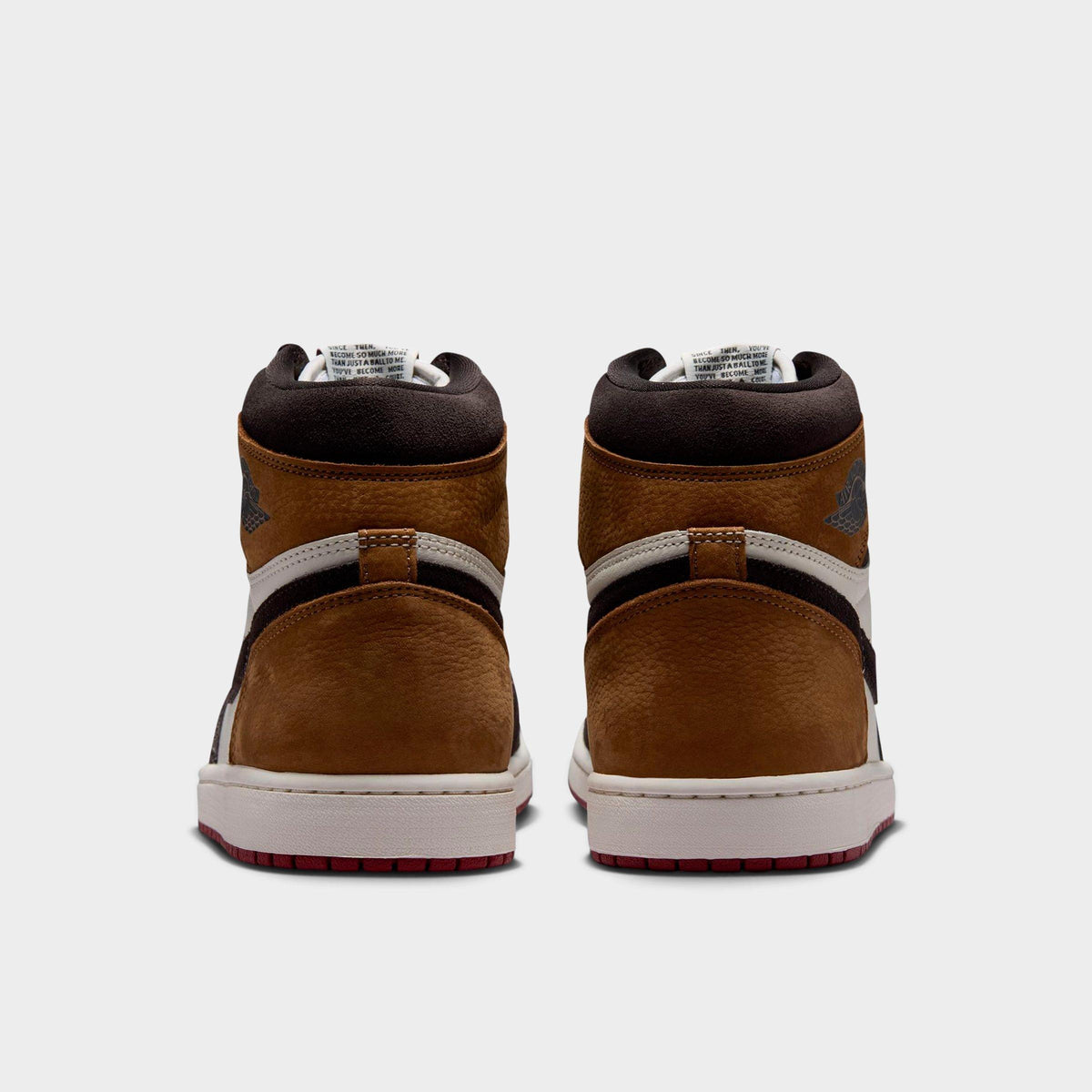 Men's Air Jordan Retro 1 High OG Casual Shoes - Shadow Brown/Light British Tan/Team Red - view 4