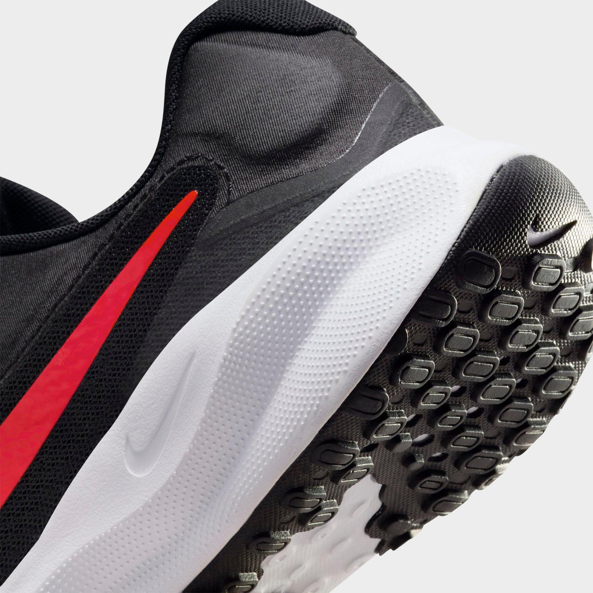 Men's Nike Revolution 7 Road Running Shoes - Black/White/University Red - view 3