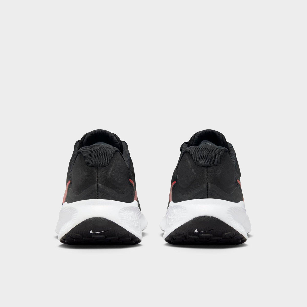 Men's Nike Revolution 7 Road Running Shoes - Black/White/University Red - view 4