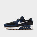 Men's Nike Air Max 90 Casual Shoes - Midnight Navy/White/Black/Gum Med Brown