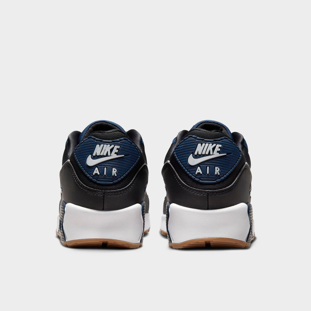 Men's Nike Air Max 90 Casual Shoes - Midnight Navy/White/Black/Gum Med Brown - view 4