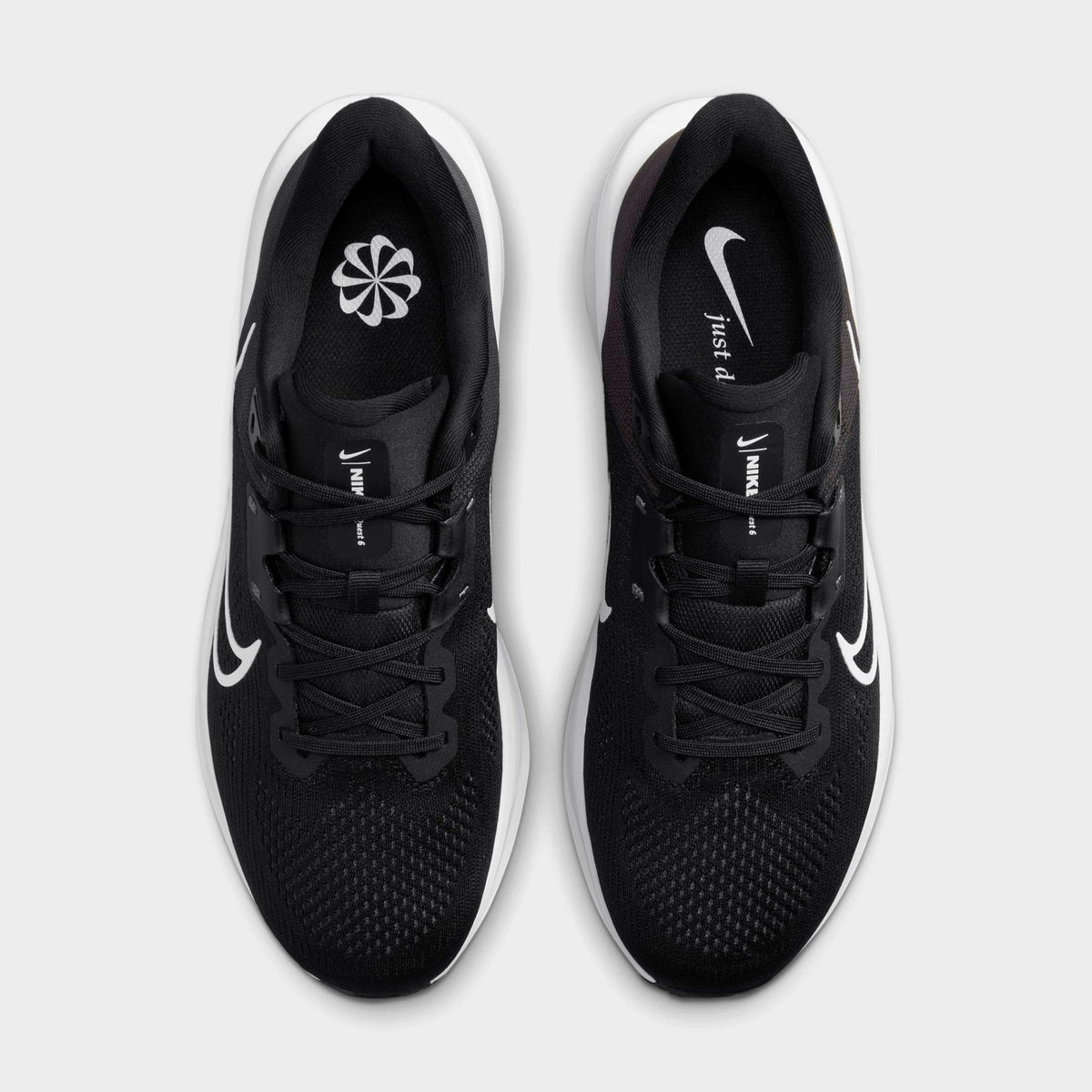 Men's Nike Quest 6 Running Shoes - Black/Iron Grey/White - view 5