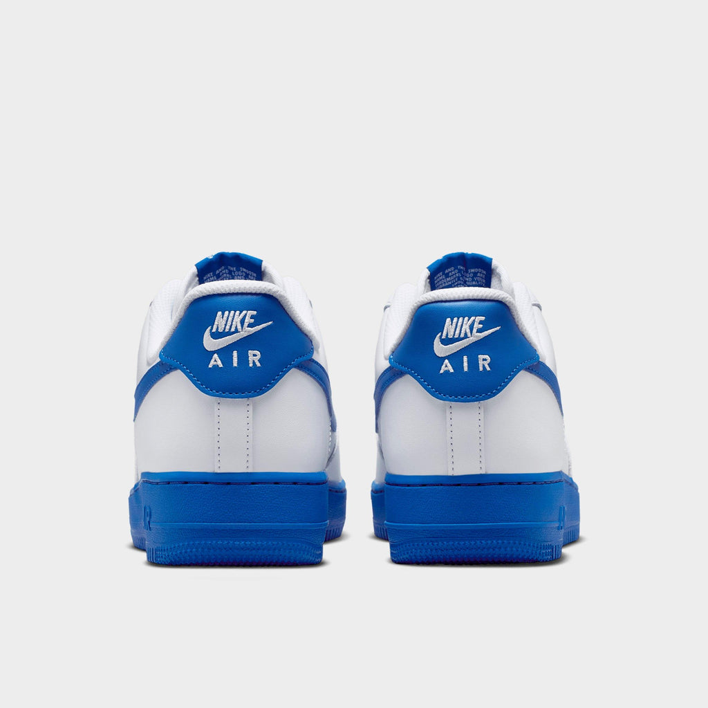 Men's Nike Air Force 1 '07 Casual Shoes - White/Game Royal - view 4