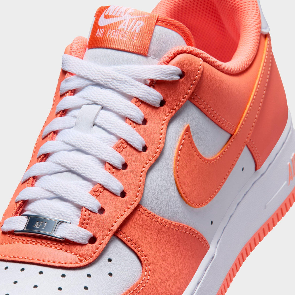 Men's Nike Air Force 1 '07 Casual Shoes - White/White/Orange Frost - view 3