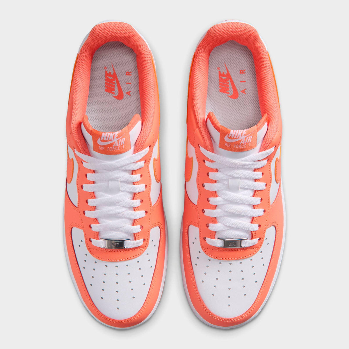 Men's Nike Air Force 1 '07 Casual Shoes - White/White/Orange Frost - view 5