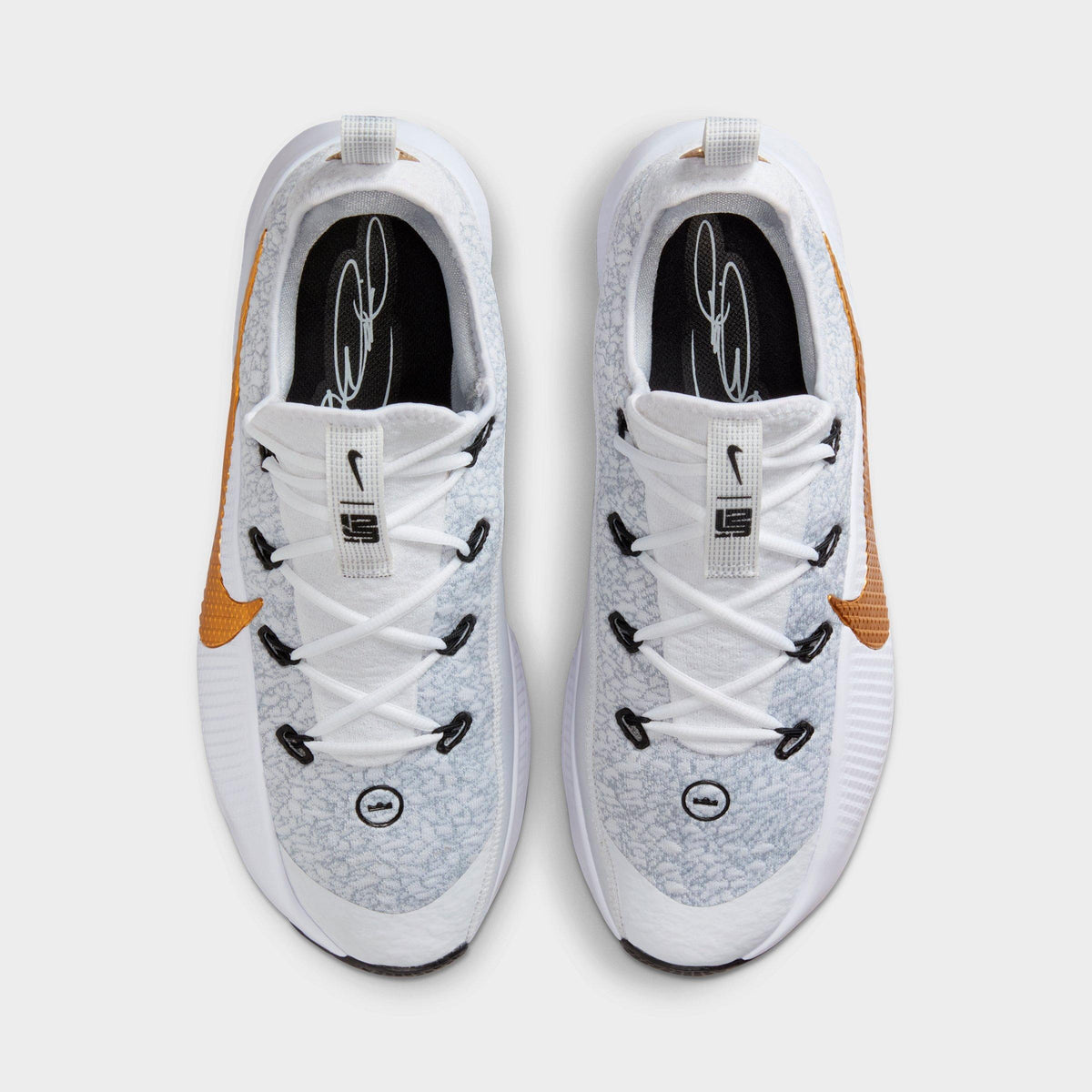 Men's Nike LeBron TR1 Training Shoes - Wolf Grey/White/Bronze/Metallic Gold - view 5