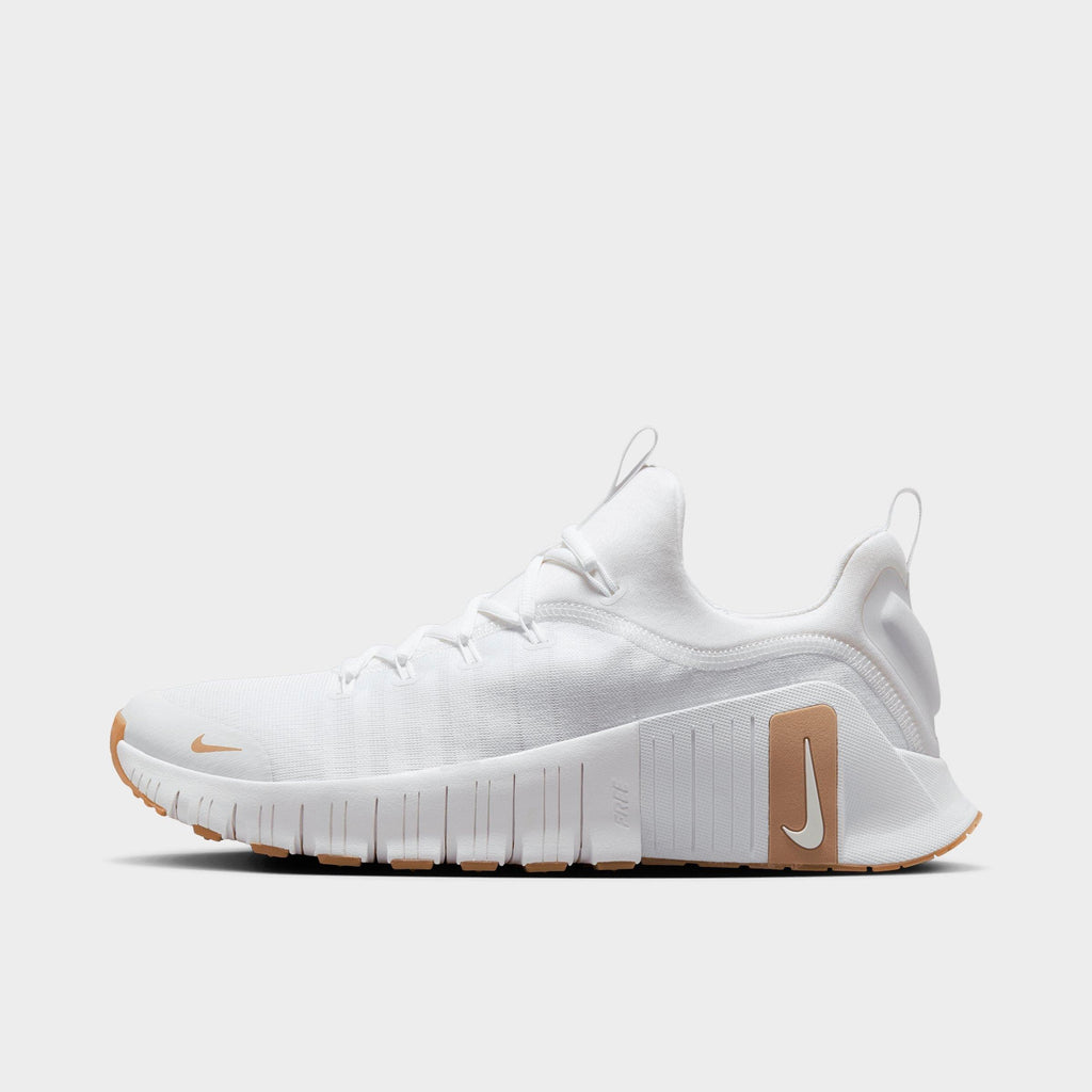 Men's Nike Free Metcon 6 Training Shoes - White/Gum Light Brown/Hemp