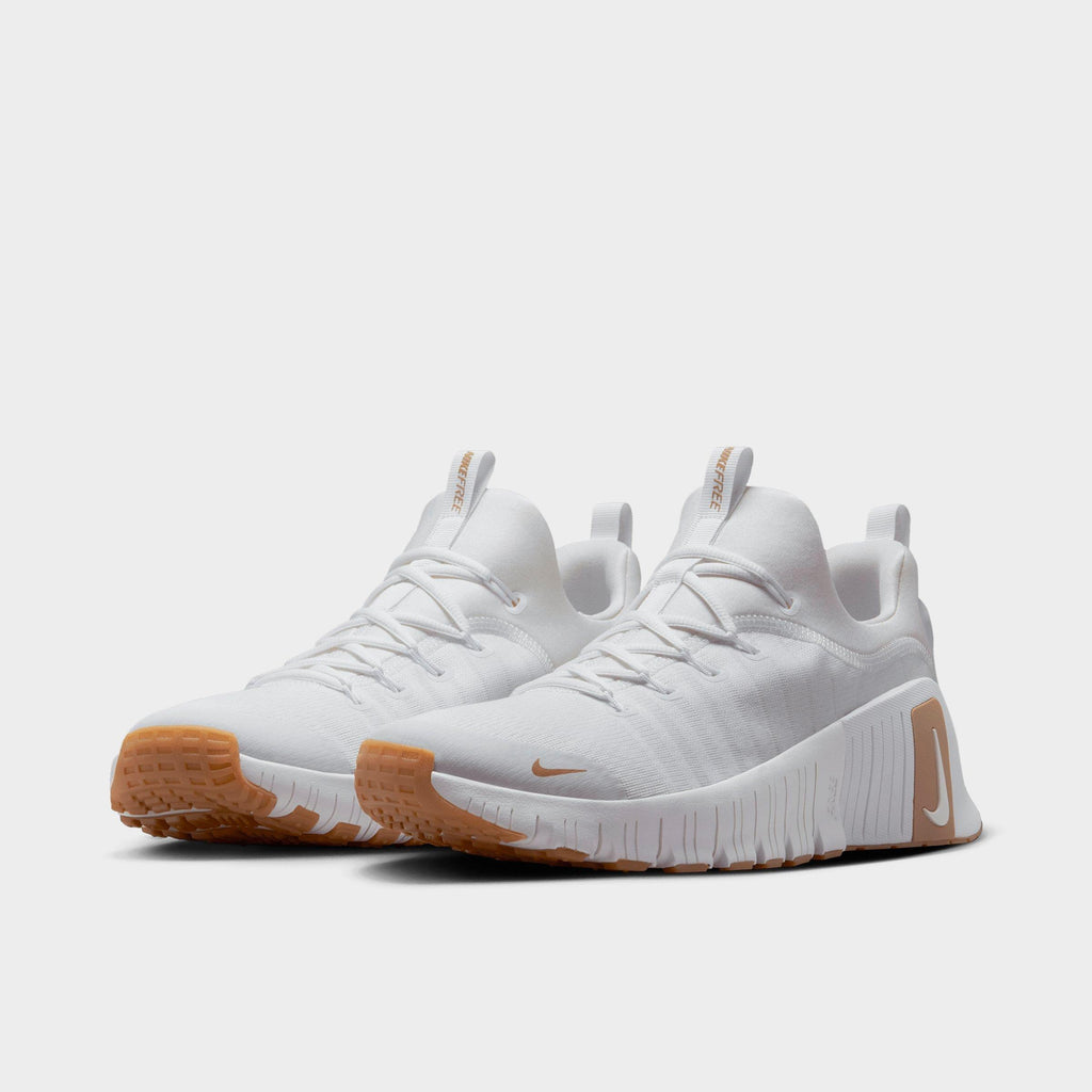 Men's Nike Free Metcon 6 Training Shoes - White/Gum Light Brown/Hemp - view 2