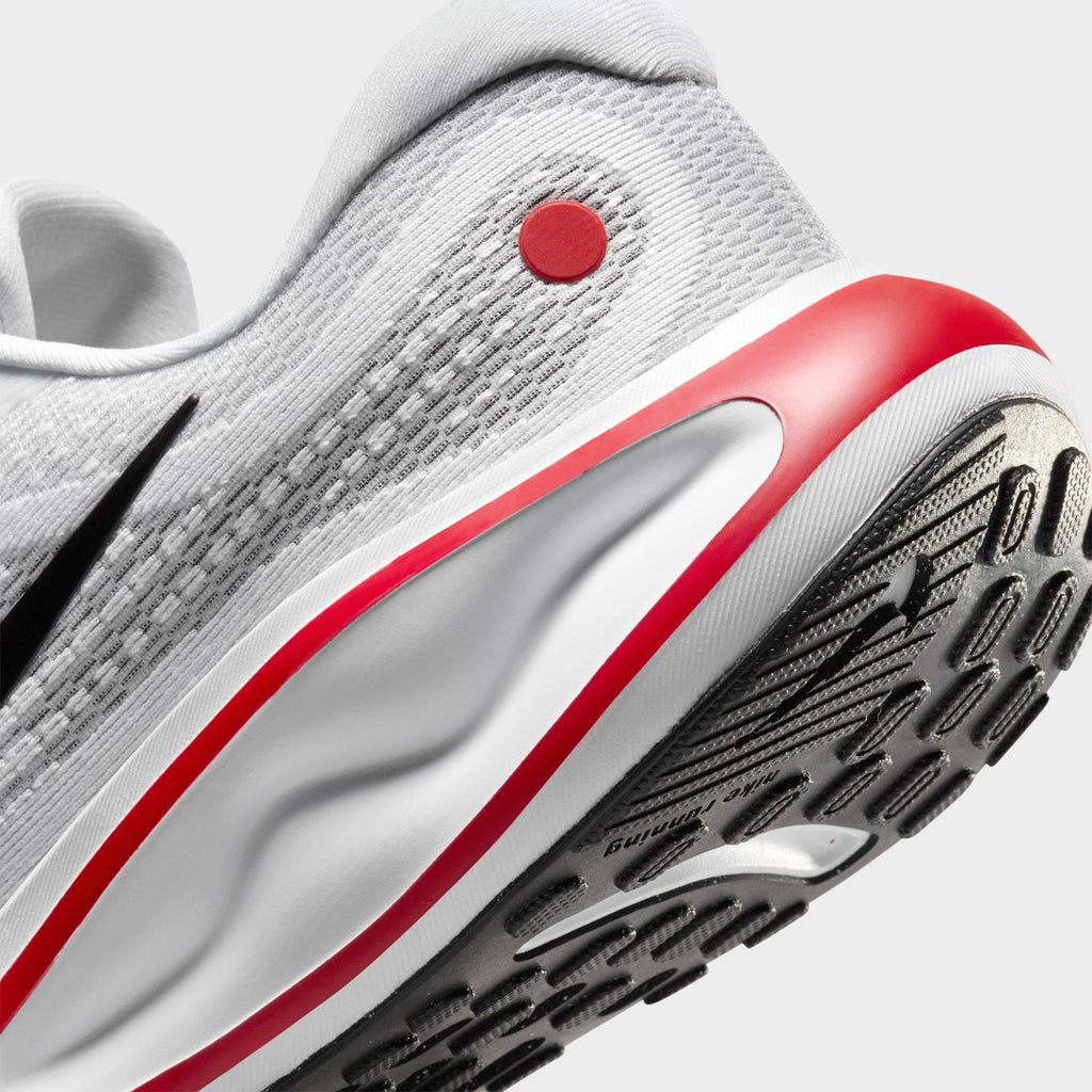 Men's Nike Journey Run Running Shoes - White/Fire Red/Cement Grey/Black - view 3