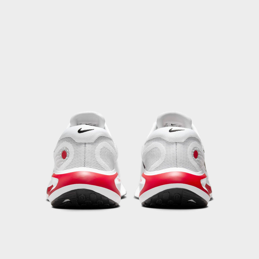 Men's Nike Journey Run Running Shoes - White/Fire Red/Cement Grey/Black - view 4