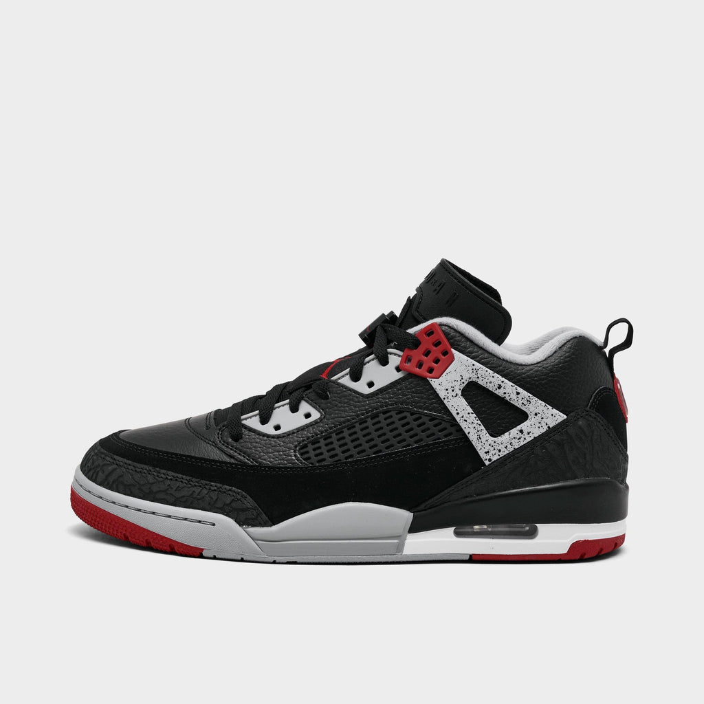 Men's Jordan Spizike Low Casual Shoes - Black/Wolf Grey/White/Gym Red