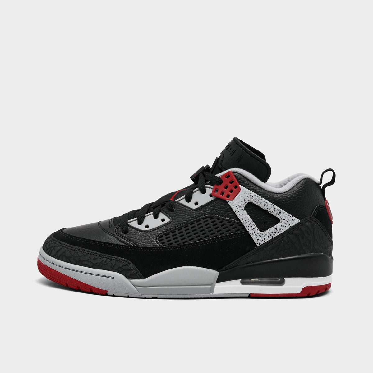 Men's Jordan Spizike Low Casual Shoes - Black/Wolf Grey/White/Gym Red