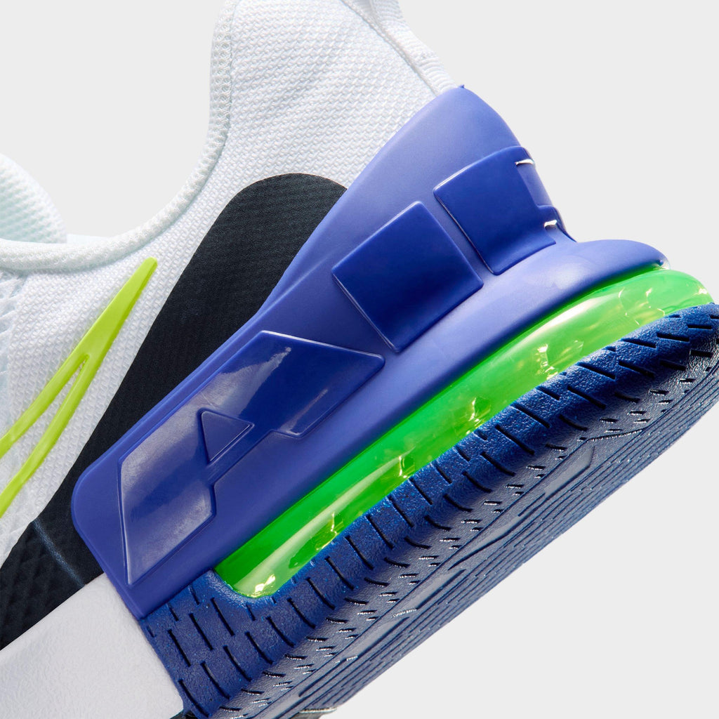 Men's Nike Air Max Alpha Trainer 6 Training Shoes - White/Persian Violet/Obsidian/Light Lemon Twist - view 3