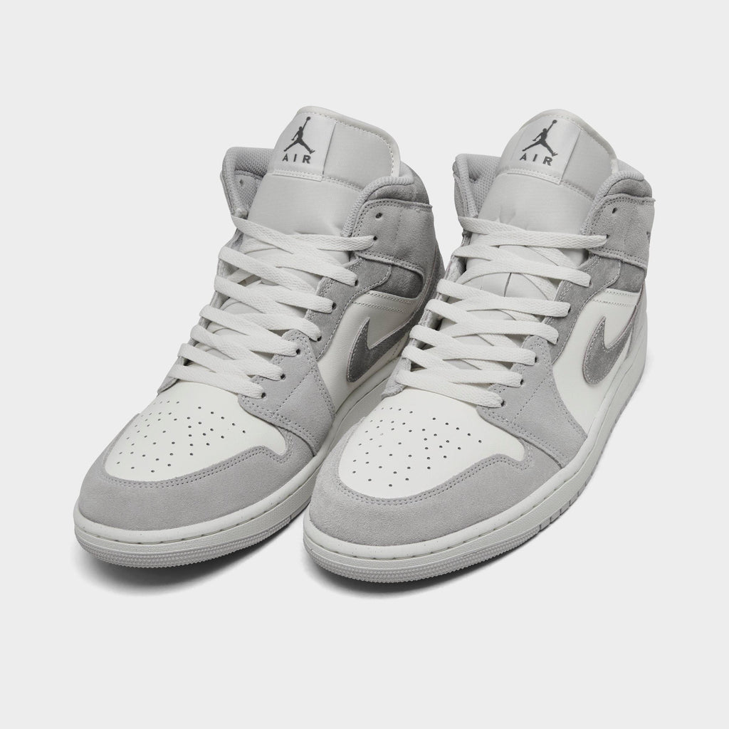 Men's Air Jordan Retro 1 Mid SE Casual Shoes - Neutral Grey/Sail/Smoke Grey - view 2