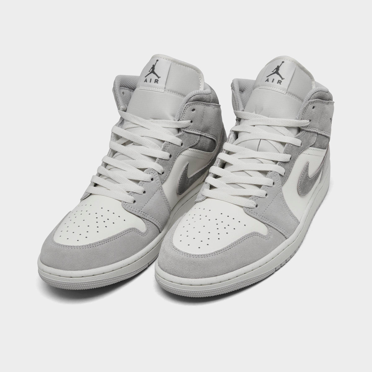 Men's Air Jordan Retro 1 Mid SE Casual Shoes - Neutral Grey/Sail/Smoke Grey - view 2