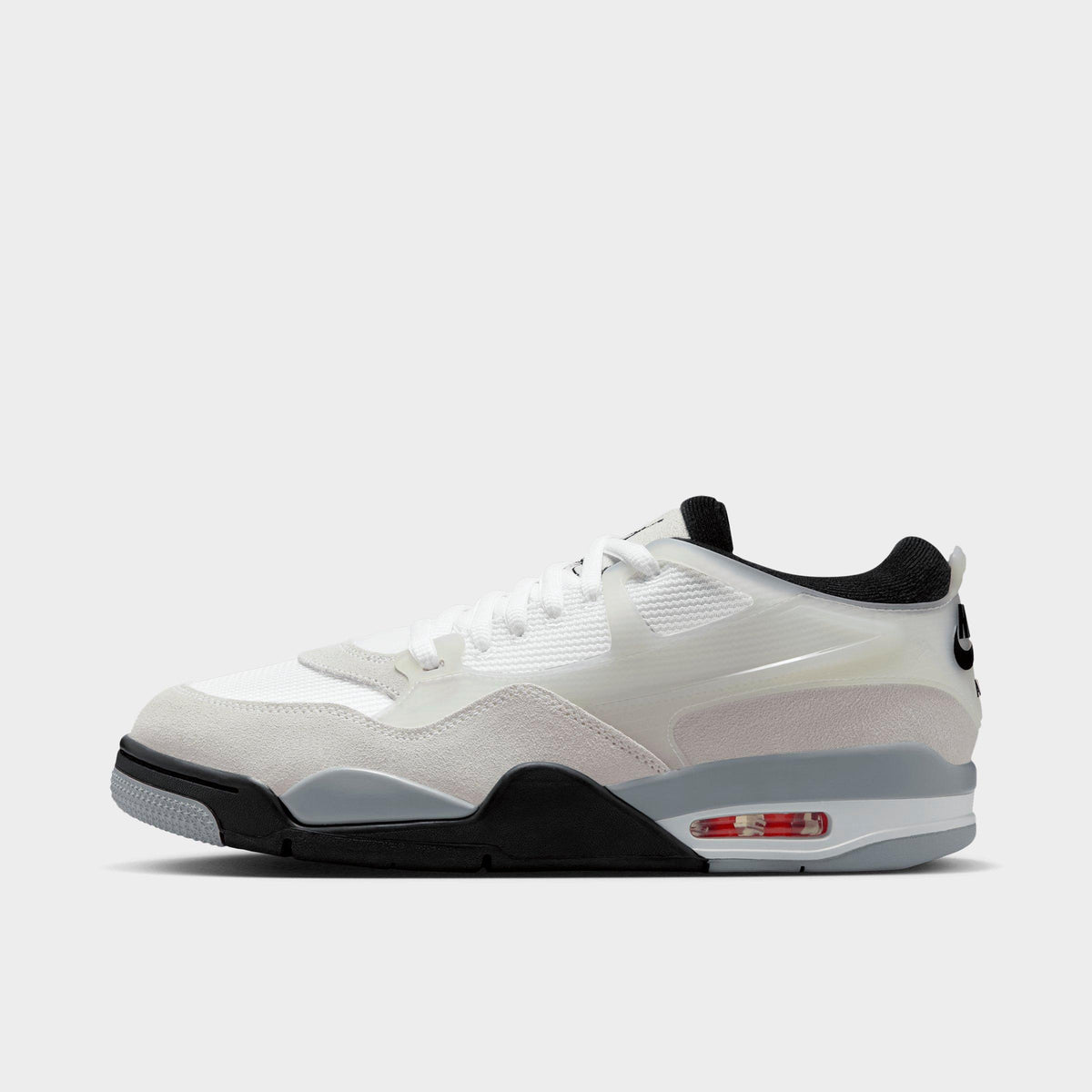Men's Air Jordan 4 RM Casual Shoes - White/Infrared 23/Light Smoke Grey/Black