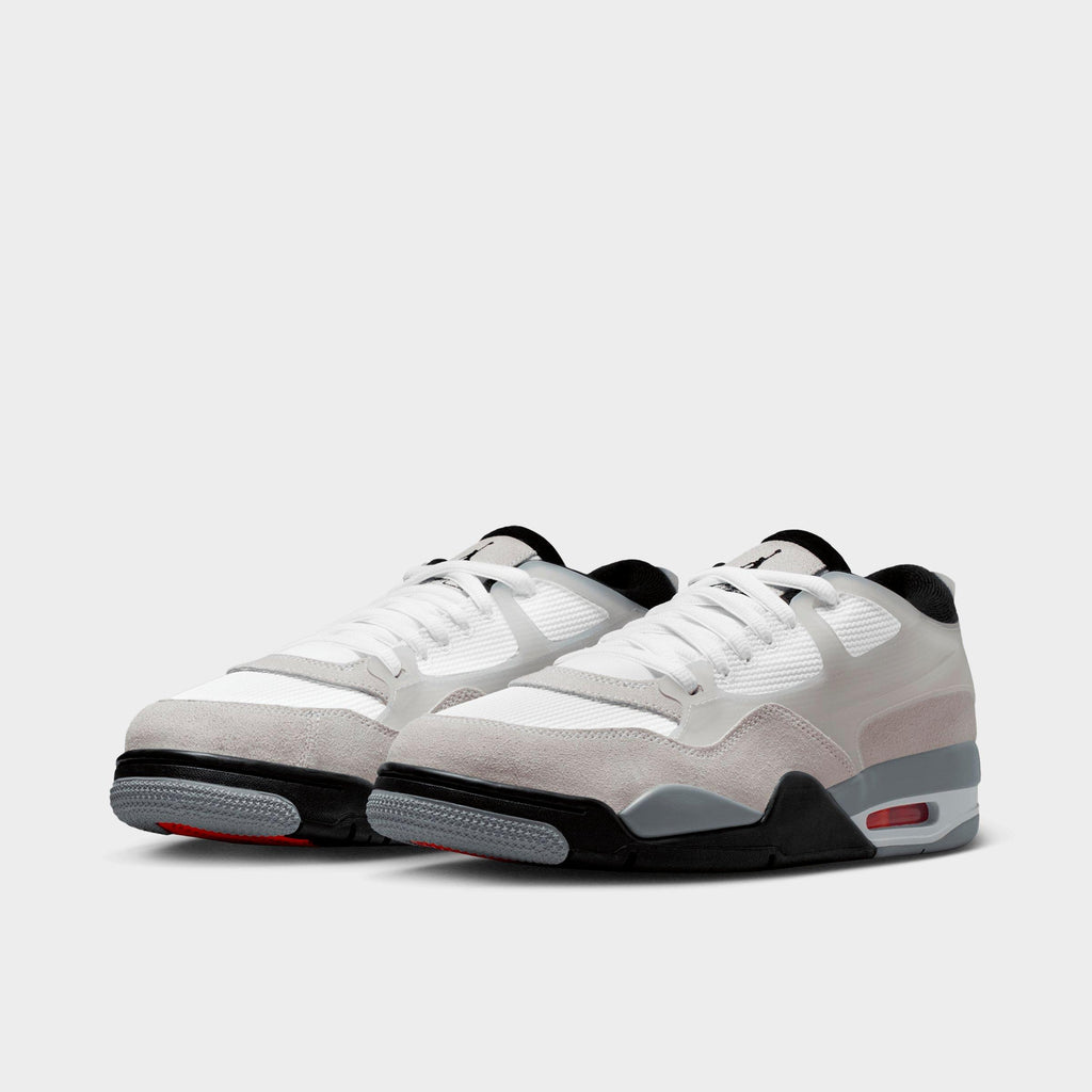 Men's Air Jordan 4 RM Casual Shoes - White/Infrared 23/Light Smoke Grey/Black - view 2