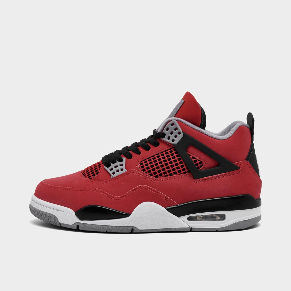 Men's Air Jordan Retro 4 Basketball Shoes - Fire Red/White/Black/Cement Grey