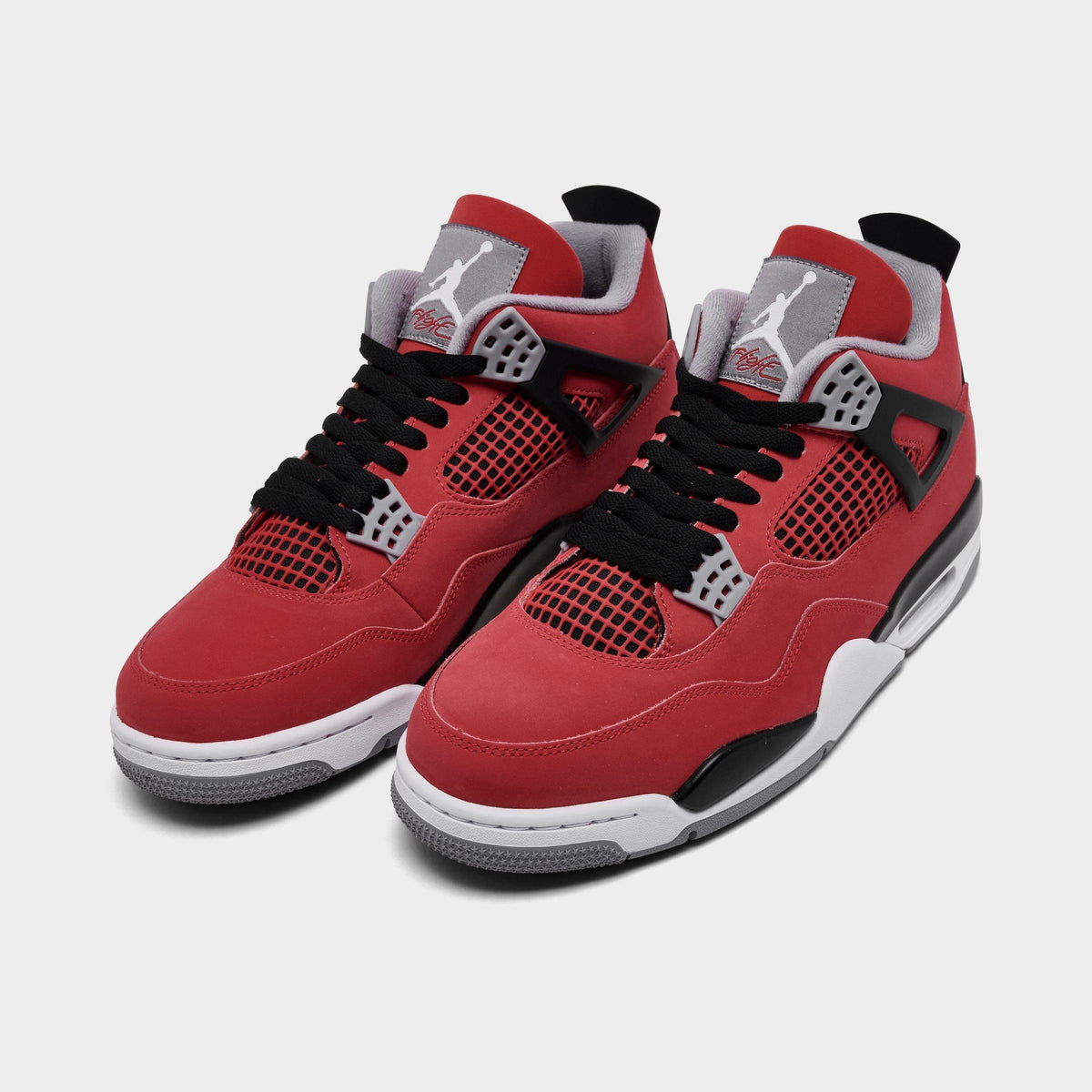 Men's Air Jordan Retro 4 Basketball Shoes - Fire Red/White/Black/Cement Grey - view 2