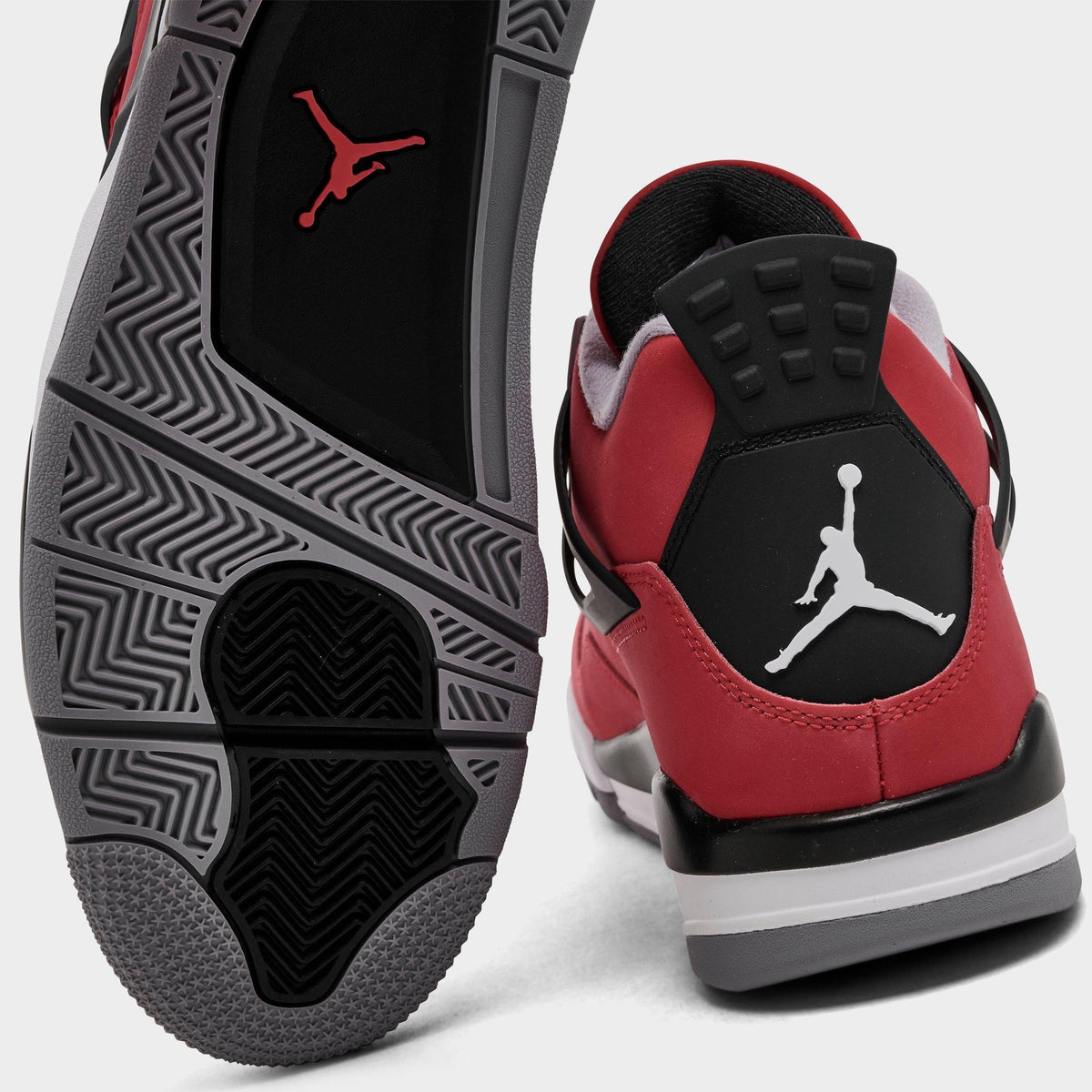 Men's Air Jordan Retro 4 Basketball Shoes - Fire Red/White/Black/Cement Grey - view 3