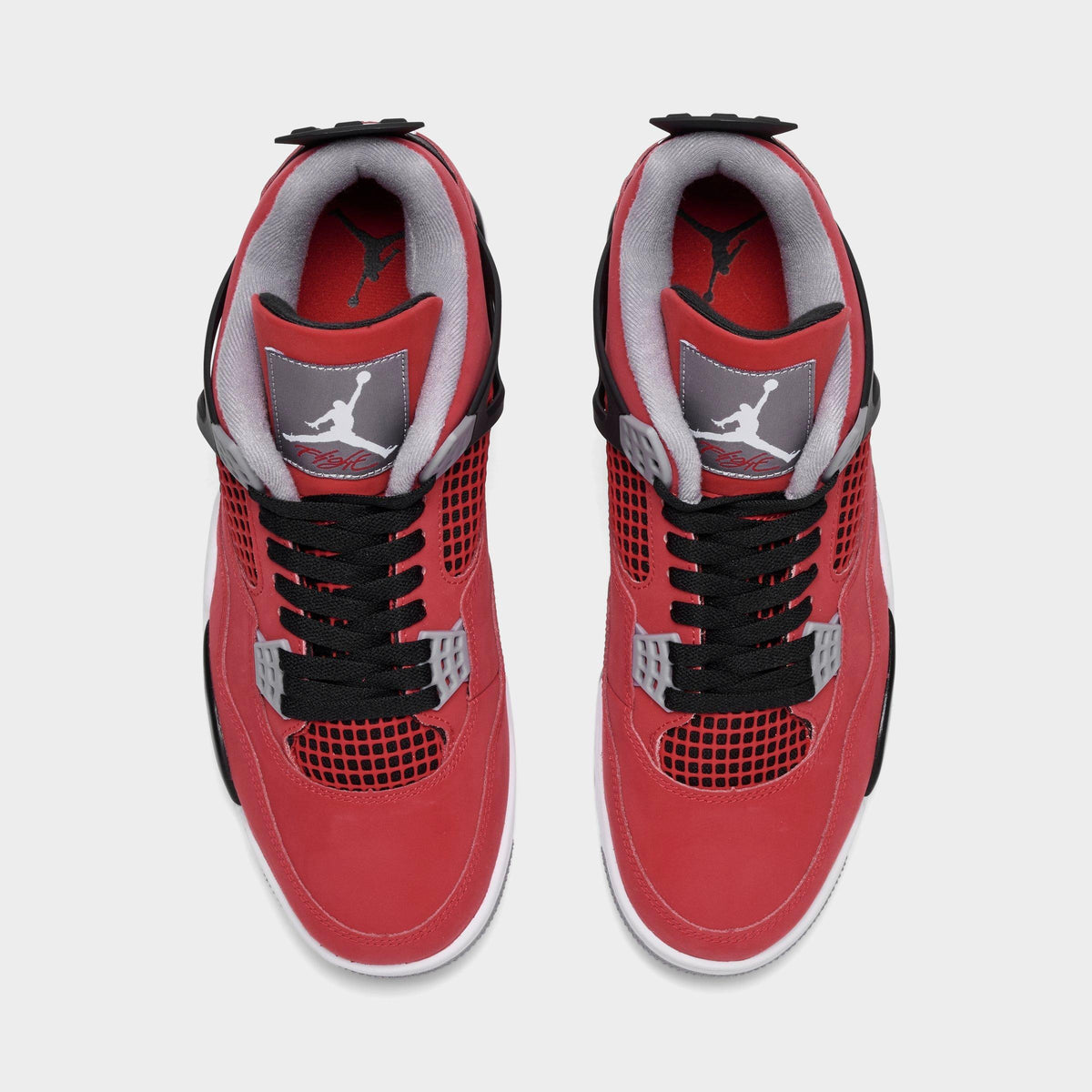 Men's Air Jordan Retro 4 Basketball Shoes - Fire Red/White/Black/Cement Grey - view 5