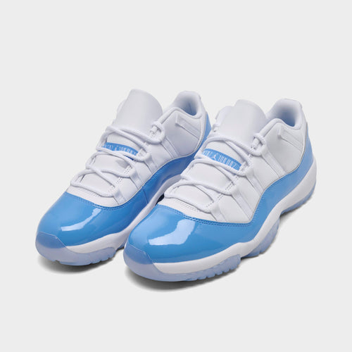 Men's Air Jordan Retro 11 Low Basketball Shoes - White/University Blue/Black - view 2