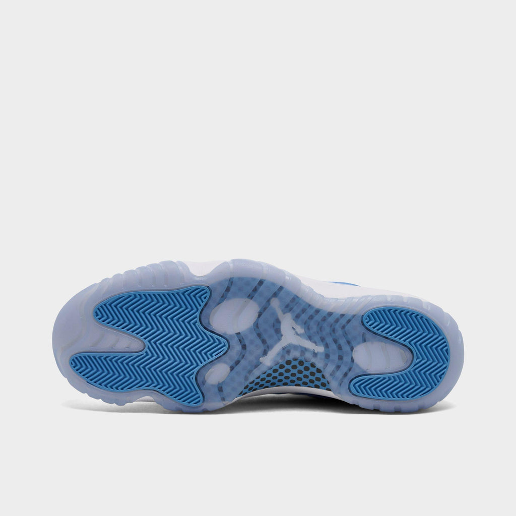 Men's Air Jordan Retro 11 Low Basketball Shoes - White/University Blue/Black - view 6