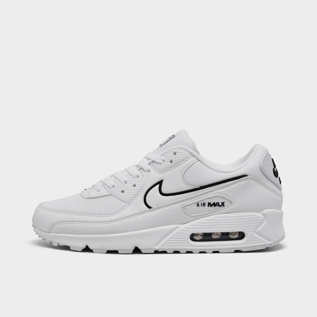 Men's Nike Air Max 90 Casual Shoes - White/Black