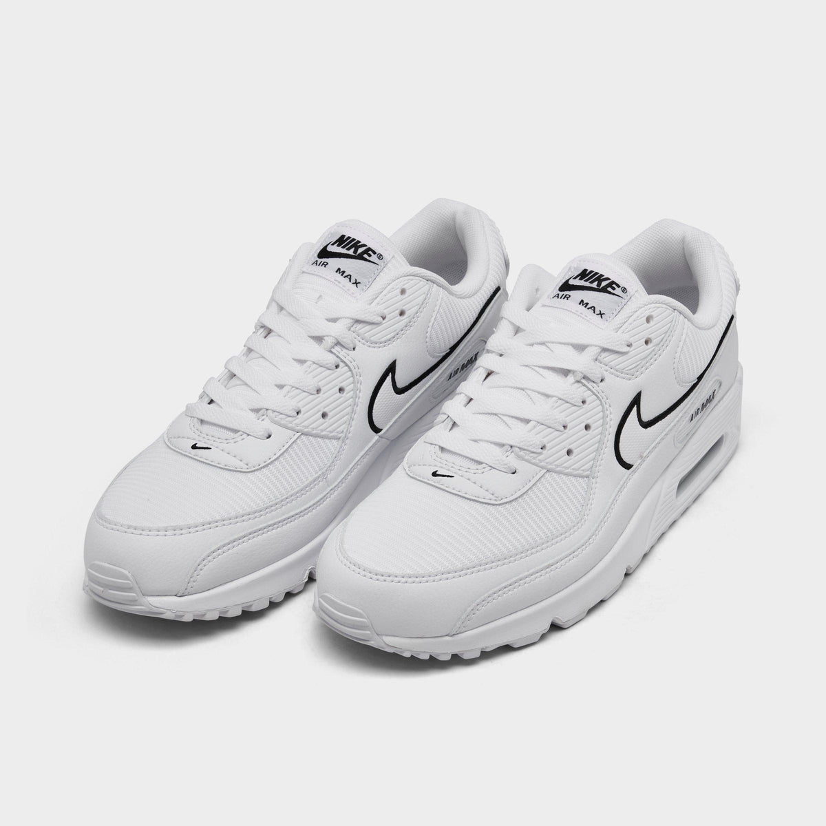 Men's Nike Air Max 90 Casual Shoes - White/Black - view 2