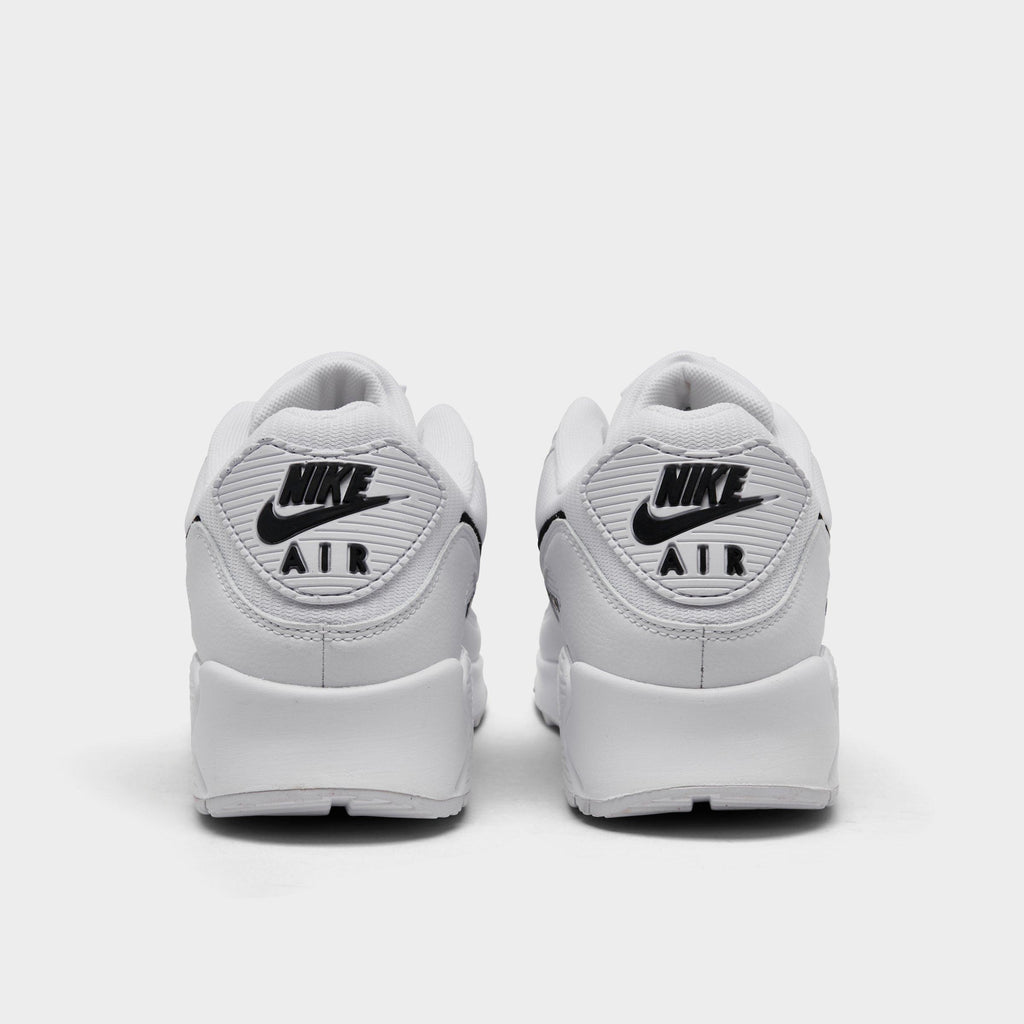 Men's Nike Air Max 90 Casual Shoes - White/Black - view 4