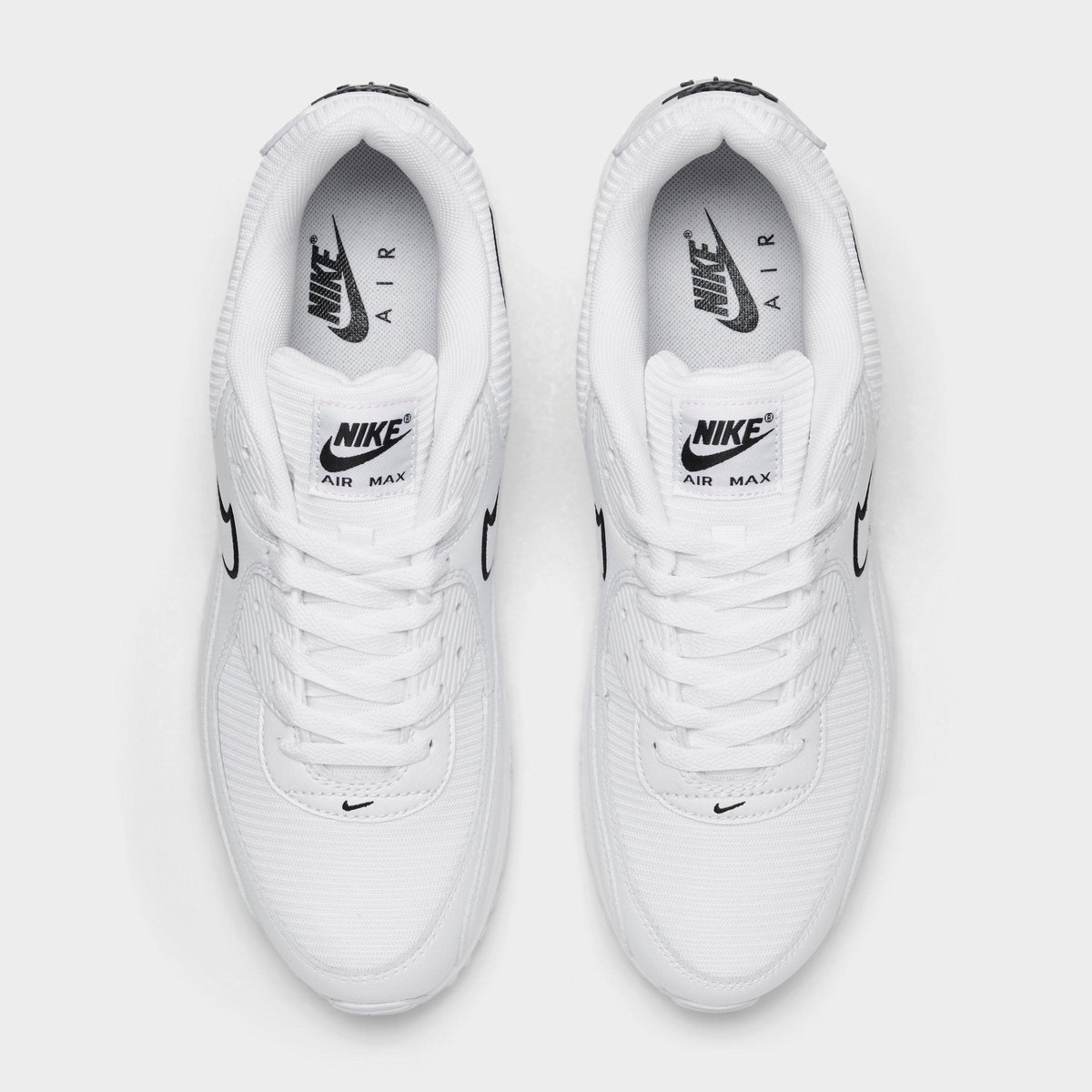 Men's Nike Air Max 90 Casual Shoes - White/Black - view 5