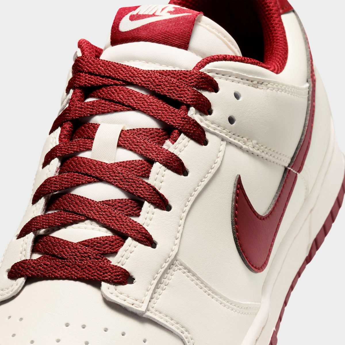 Men's Nike Dunk Low Retro Casual Shoes - Phantom/Phantom/Team Red - view 3
