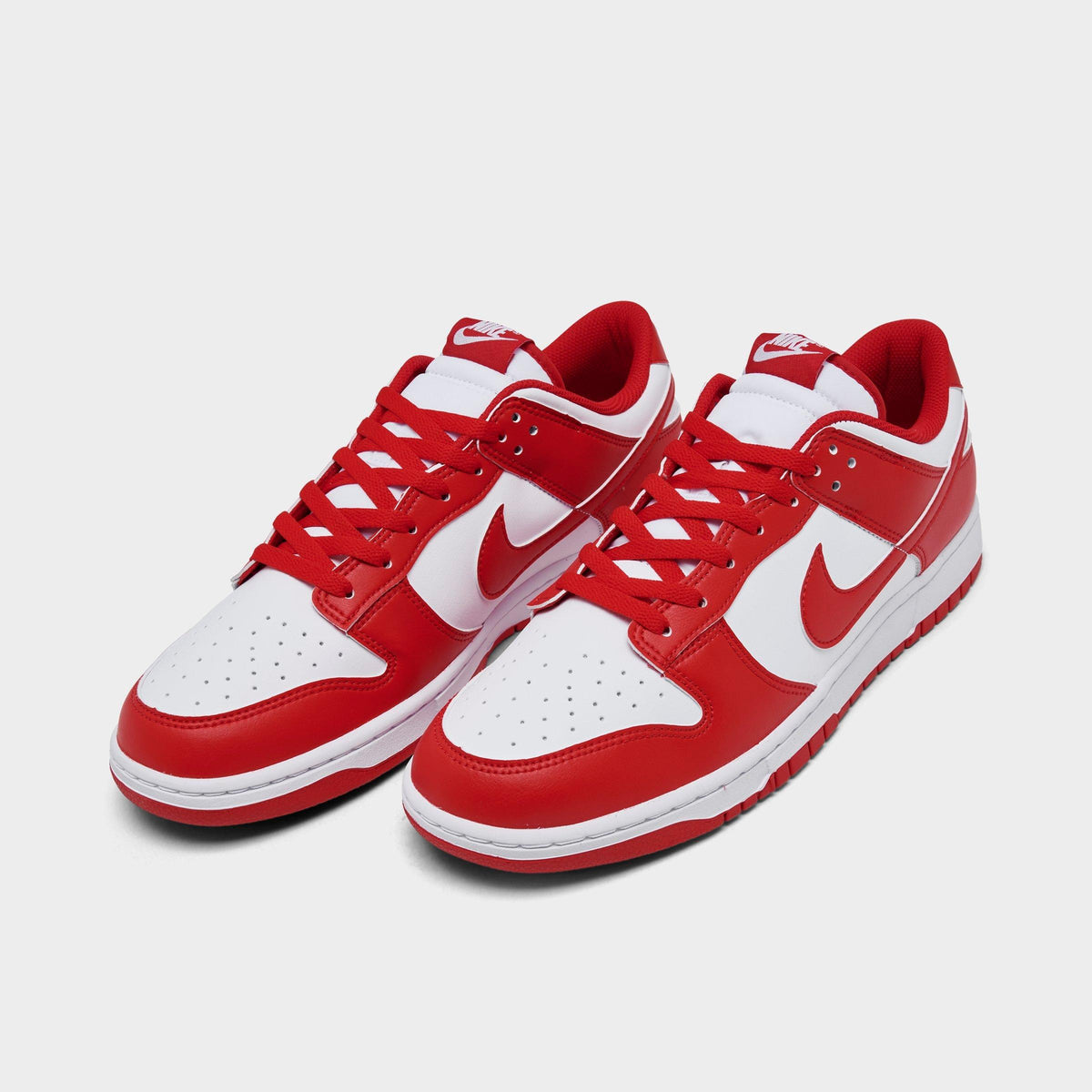 Men's Nike Dunk Low Retro Casual Shoes - White/University Red/White - view 2