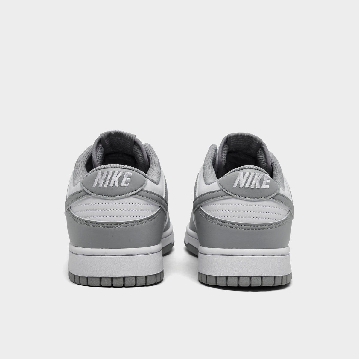 Men's Nike Dunk Low Retro Casual Shoes - White/White/Light Smoke Grey - view 4