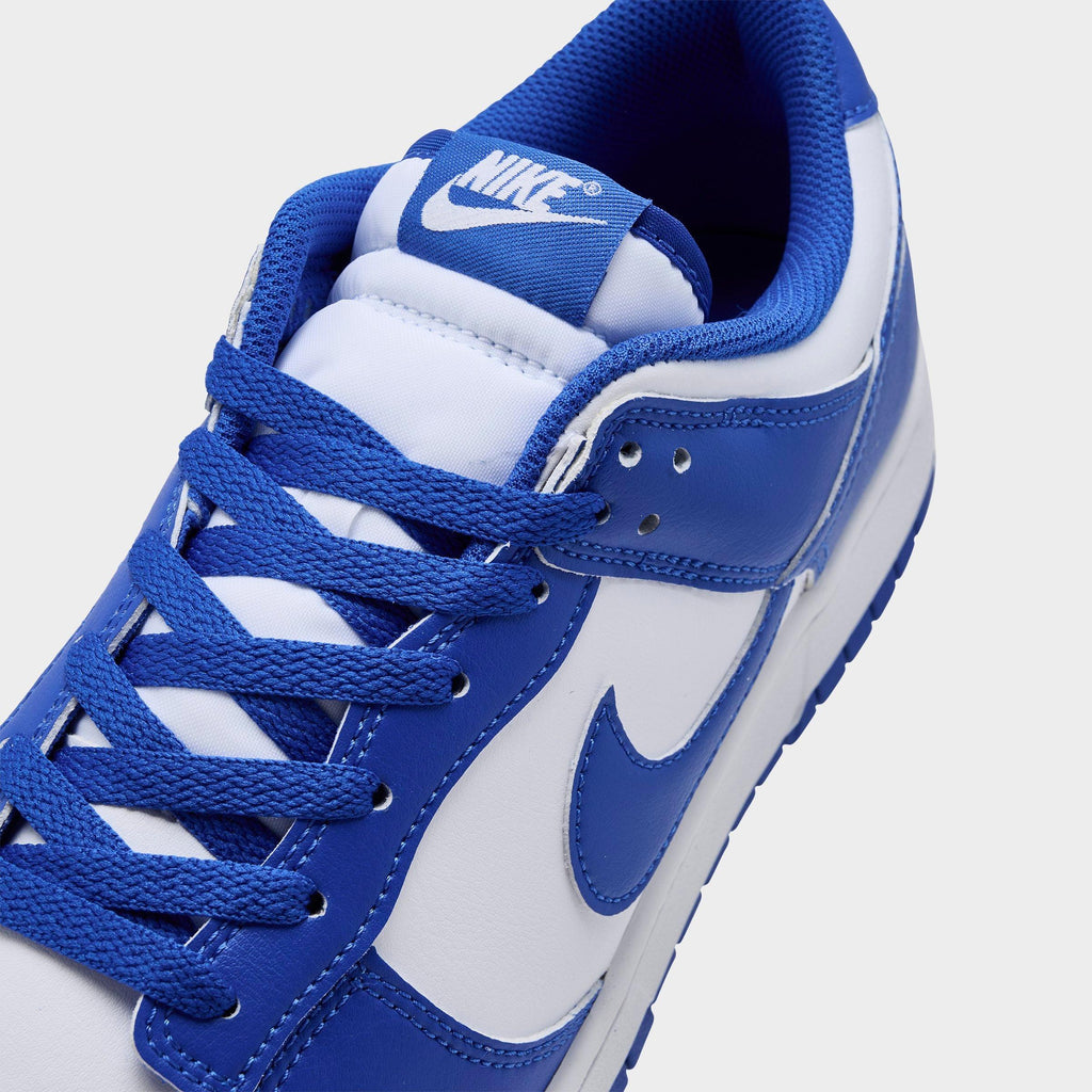 Men's Nike Dunk Low Retro Casual Shoes - White/Hyper Royal - view 3