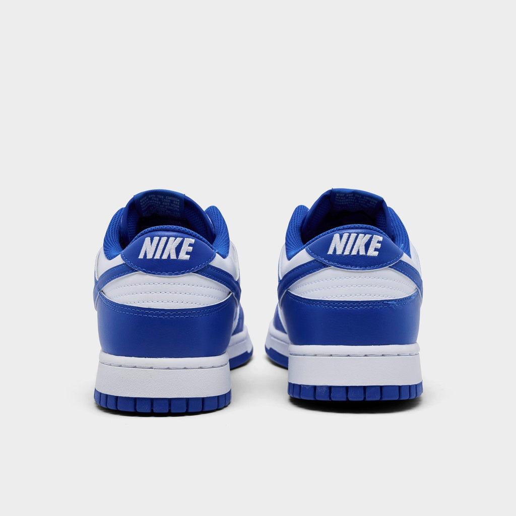 Men's Nike Dunk Low Retro Casual Shoes - White/Hyper Royal - view 4