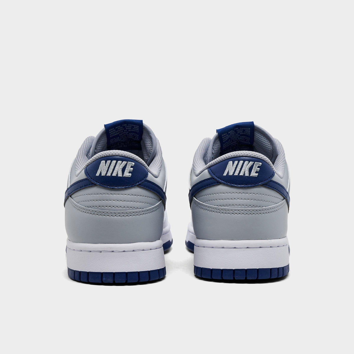 Men's Nike Dunk Low Retro Casual Shoes - White/Deep Royal/Pure Platinum/Wolf Grey - view 4