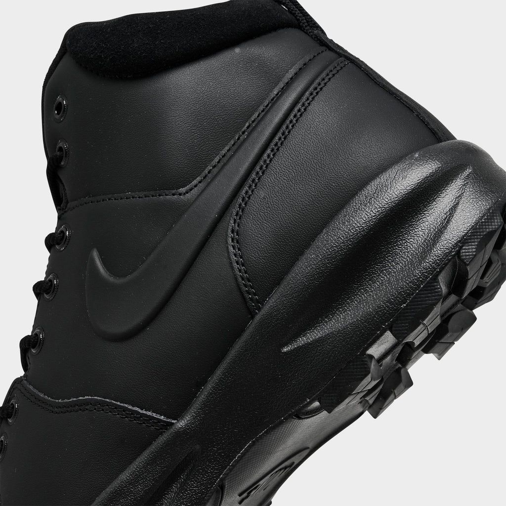 Men's Nike Manoa Leather Boots - Black/Black/Black - view 3