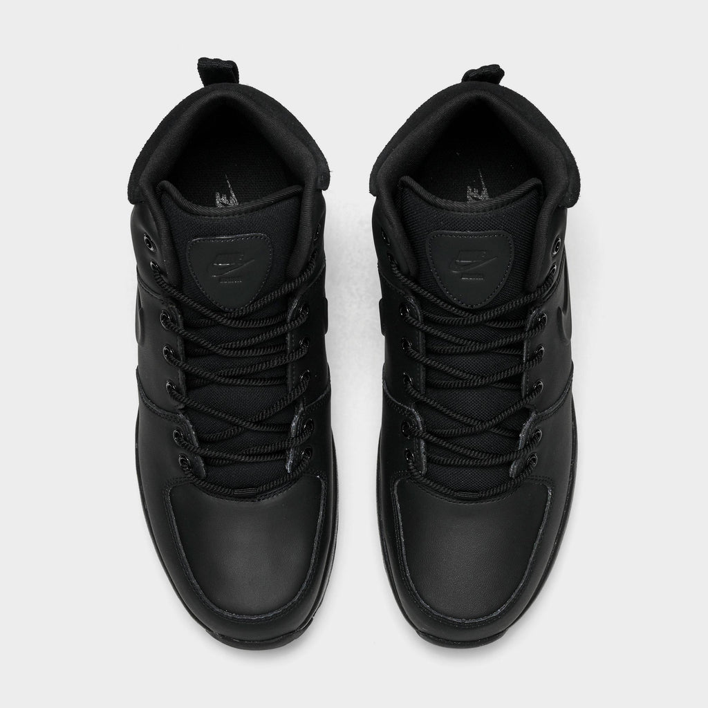 Men's Nike Manoa Leather Boots - Black/Black/Black - view 5