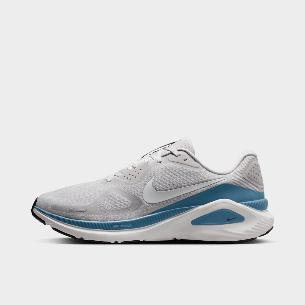 Men's Nike Structure 26 Running Shoes - Grey Fog/Work Blue/Medium Ash/Summit White